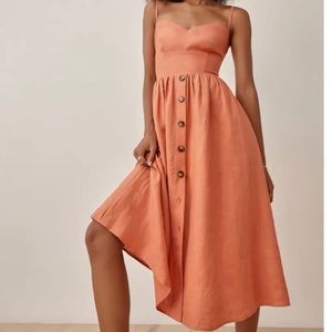 NWT sold out reformation cale linen dress
